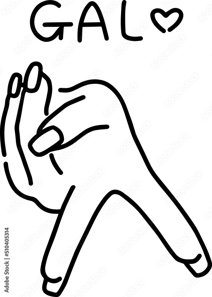 Obraz premium GAL ギャル ぎゃぅ イラスト