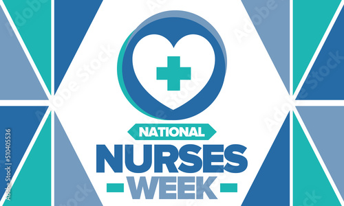 National Nurses Week. Medical and health care concept. Fighters against viruses and diseases. Thank you nurses. In honour of the nurses and doctors. Celebrated annual in United States. Vector poster
