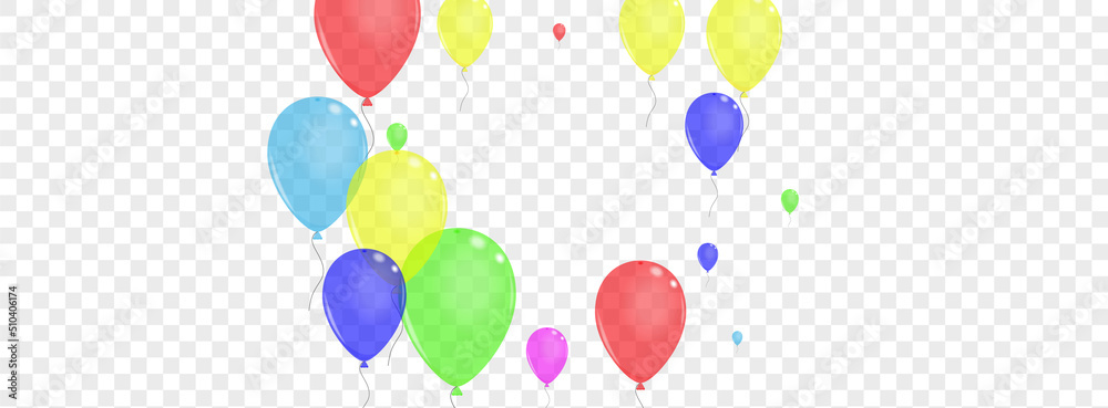 Blue Helium Background Transparent Vector. Air Shiny Frame. Multicolor Celebrate. Yellow Balloon. Toy Streamers Design. Blue Helium Background Transparent Vector. Air Shiny Frame. Multicolor Celebrate. Yellow Balloon. Toy Streamers Design.