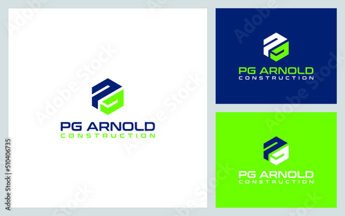 initial pg logo design