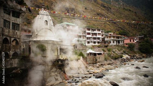 Beautiful view of a mountainous Indian village 