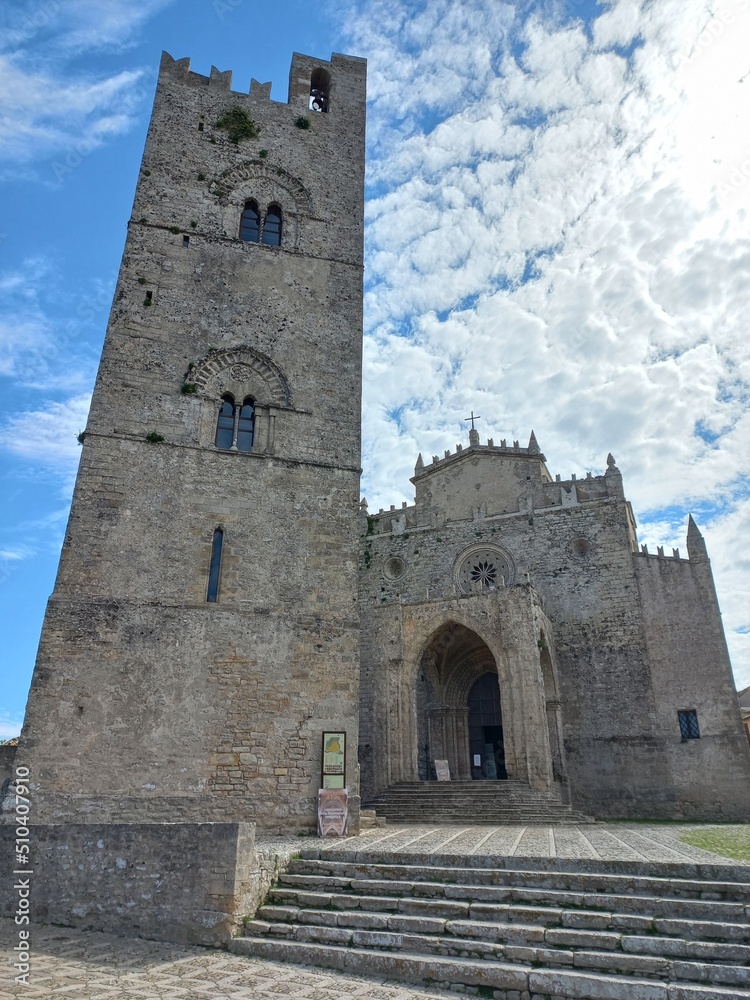 Chiesa Matrice, Torre di Re Federico, Erice, Trapani, Sicilia, Italia
