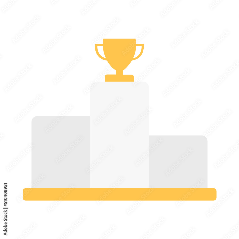podium with trophy podium with trophy
