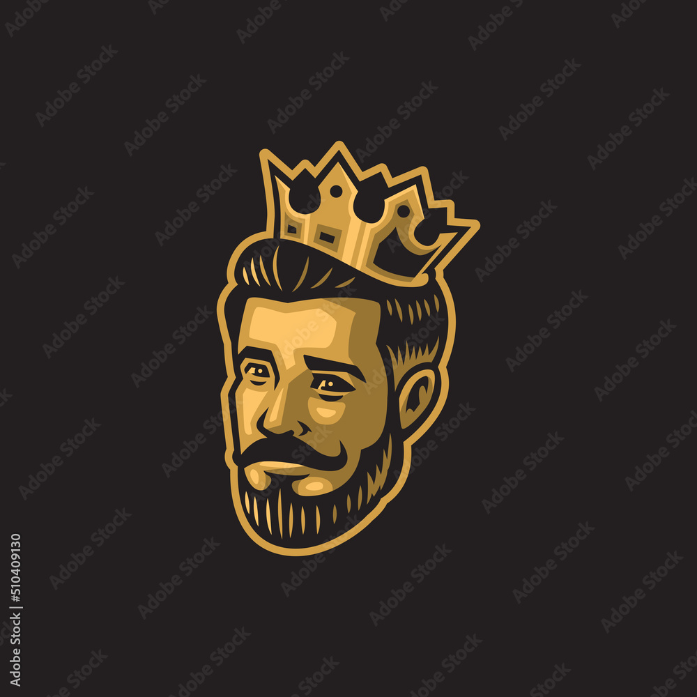 Fototapeta premium royal king head mascot