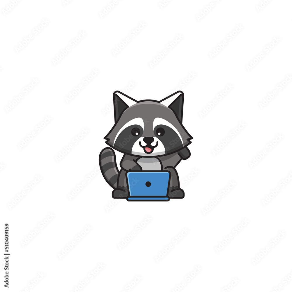Fototapeta premium cute racoon vector