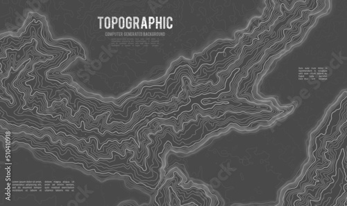 Grey contours vector topography. Geographic mountain topography vector illustration. Topographic pattern texture. Map on land vector terrain. Elevation graphic contour height lines. Topographic map