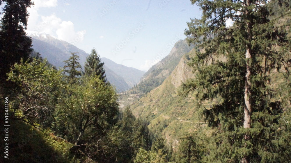 Beautiful mountain scenery hiking in Himalayas Beautiful mountain scenery hiking in Himalayas