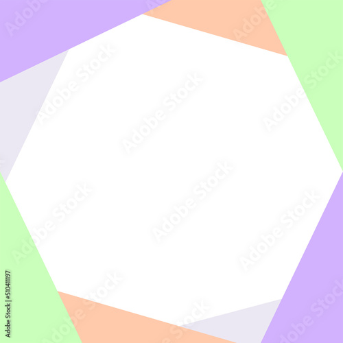 正方形の背景 カラフル三角枠 紫