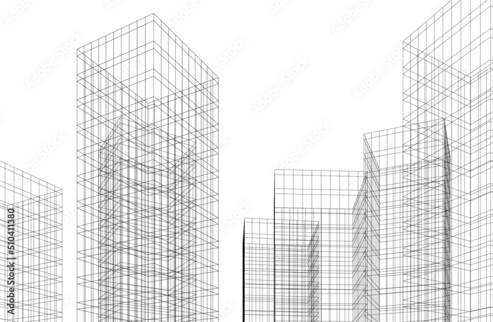 Fototapeta premium abstract 3d architecture