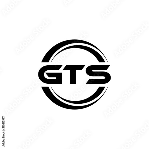 GTS letter logo design with white background in illustrator, vector logo modern alphabet font overlap style. calligraphy designs for logo, Poster, Invitation, etc. photo