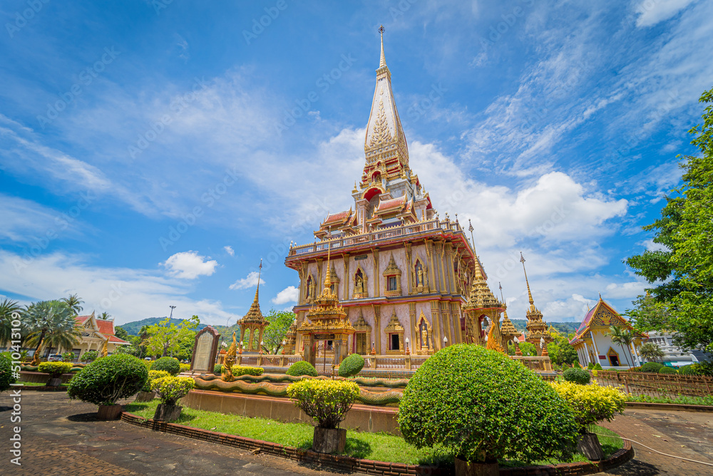 Old traditional buddhist temple in the Thailand