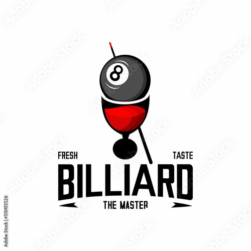 billiard sport design vector on white background