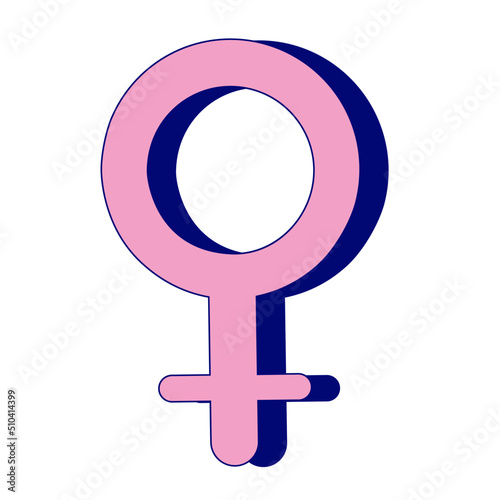 Feminist symbol. Girl power. Vector illustration.