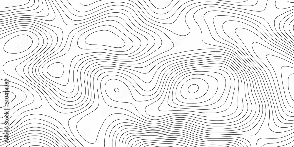 Abstract design with black and white abstract background. The concept of a conditional geography scheme and the terrain path. Wide size. Map on land vector terrain Illustration . 