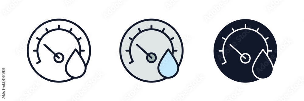 hygrometer icon symbol template for graphic and web design collection logo vector illustration - obrazy, fototapety, plakaty 