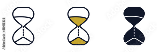 sandglass icon symbol template for graphic and web design collection logo vector illustration