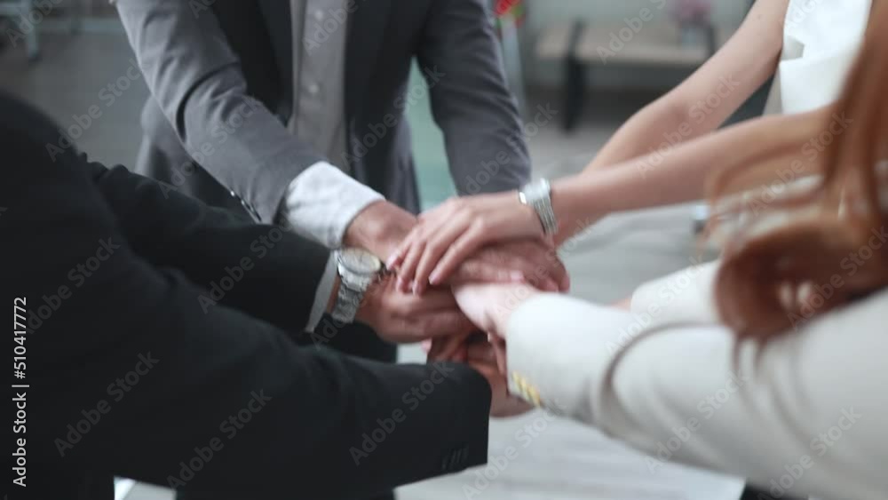 Group of business people join hands, business team collaboration concept Group of business people join hands, business team collaboration concept