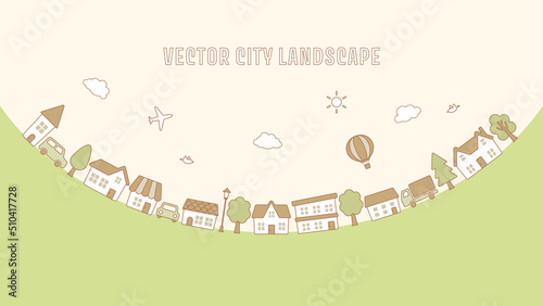 Vector cityscape illustration for background