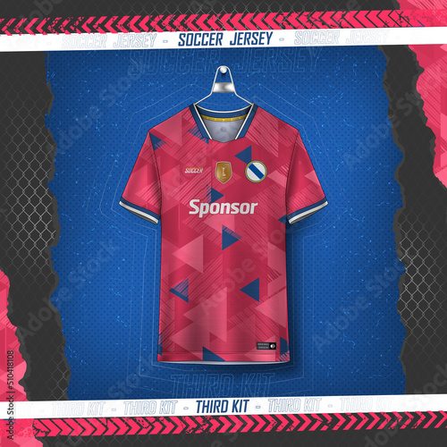 Soccer jersey design for sublimation, sport t shirt design