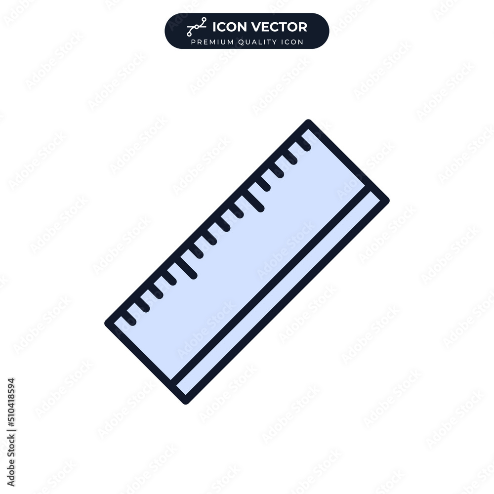 ruler icon symbol template for graphic and web design collection logo vector illustration