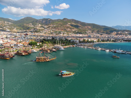 Awesome view of Alanya Marina in Turkey
