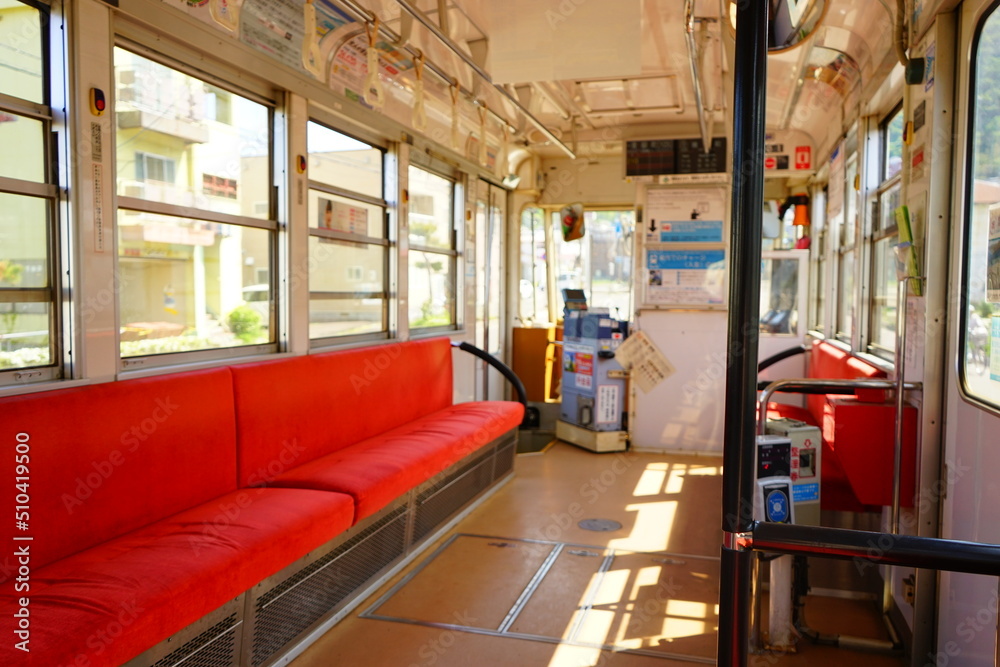 日本 北海道 函館 市電 車内