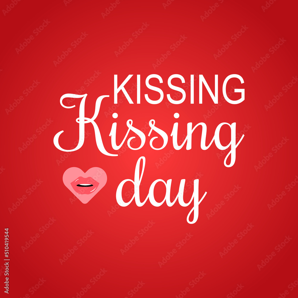 World Kissing Day Typography poster.
