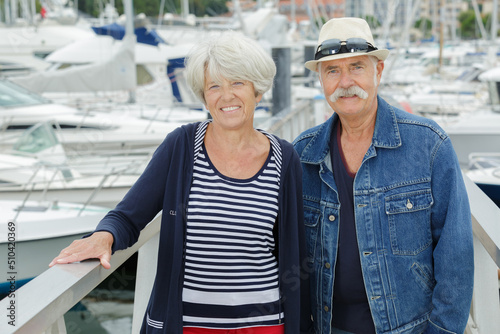 senior couple on the port
