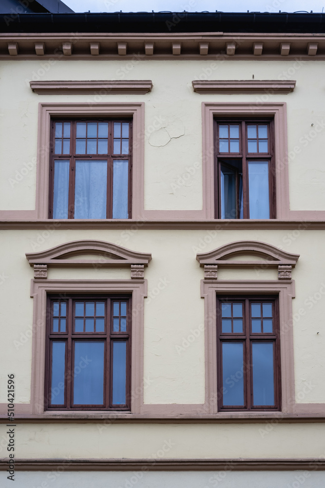 windows in the town of Gjøvik, Norway