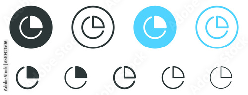 statistics pie chart graph icon . circle piechart diagrams icon