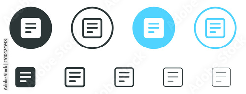 list icon sign, file document icon. lists note icons - paper report sign, documents notes icons button in filled, thin line, outline and stroke style for apps and website