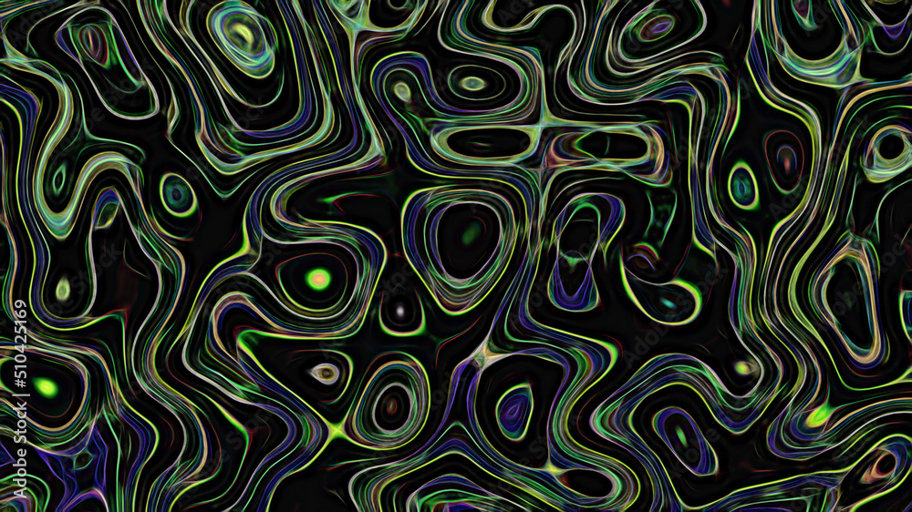 Abstract fractal background with green texture on a black background Abstract fractal background with green texture on a black background