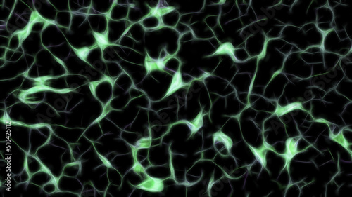Abstract fractal background with green texture on a black background © vvicca