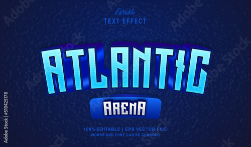 Atlantic Arena Editable Text Effect 3D Style