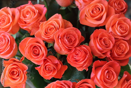 Salmon color rose bouquet