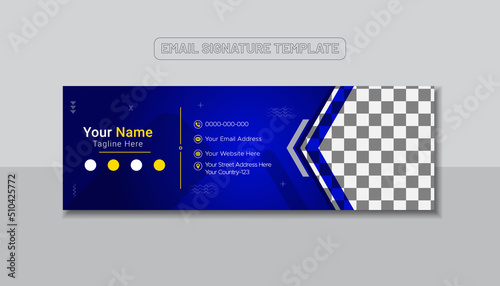 Modern personal email signature design template email footer design template personal social media cover