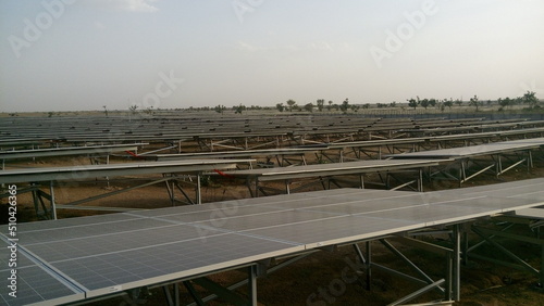 Wallpaper Mural Solar power is the conversion of renewable energy from sunlight into electricity this plant is situated in Rajasthan, India Torontodigital.ca