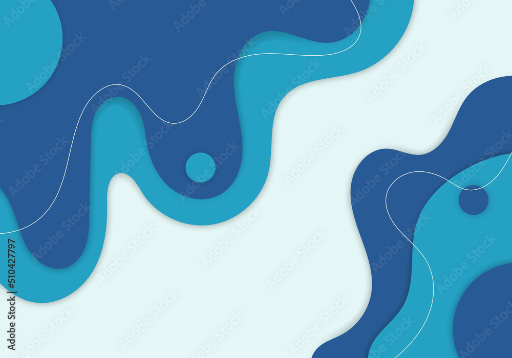 Abstract blue wavy pattern design decorative of minimal style. Abstract blue wavy pattern design decorative of minimal style.