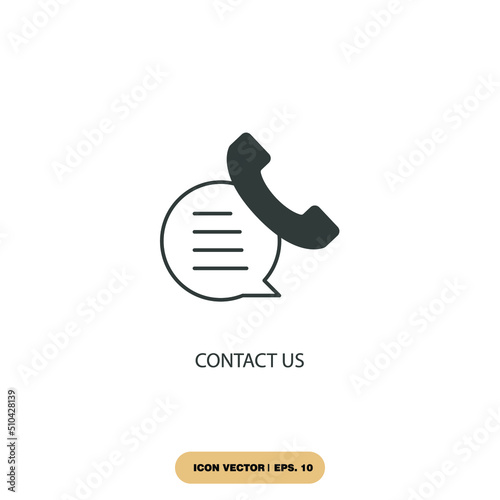 contact us icons  symbol vector elements for infographic web