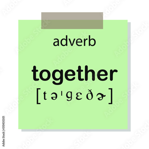 Learning a new language. English language. Flash cards for memorizing words