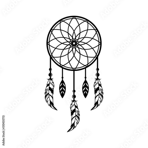 dream catcher logo icon design template vector
