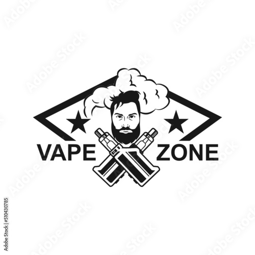 Vape store logo design template