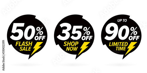 Different special offers stickers set