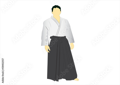 man in official aikido martial arts costume