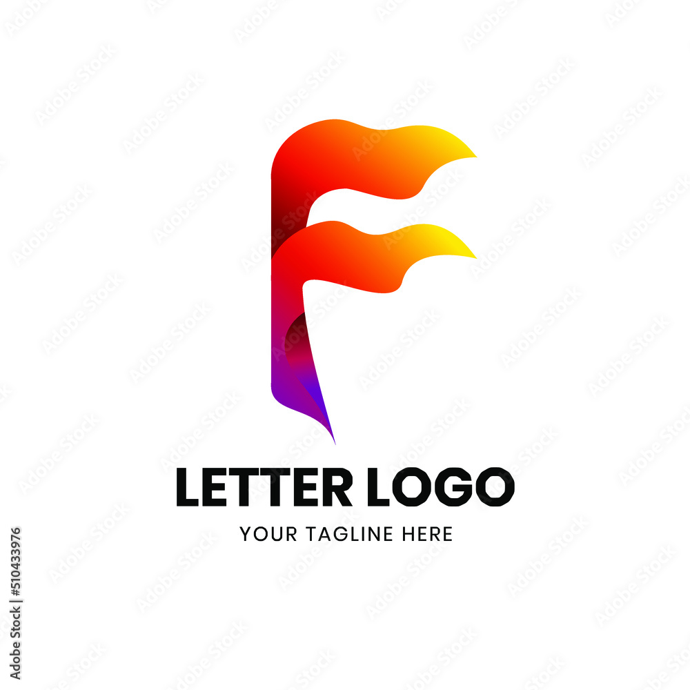 Letter F logo template