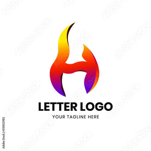 Letter H logo template