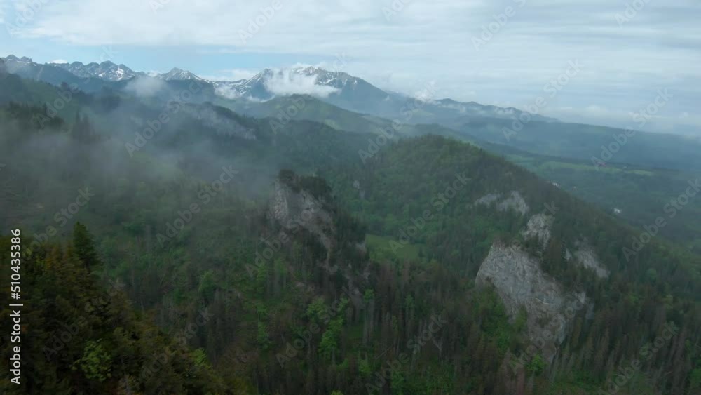 Aerial view of a rocky mountain landscape. High Tatras, Slovakia Aerial view of a rocky mountain landscape. High Tatras, Slovakia