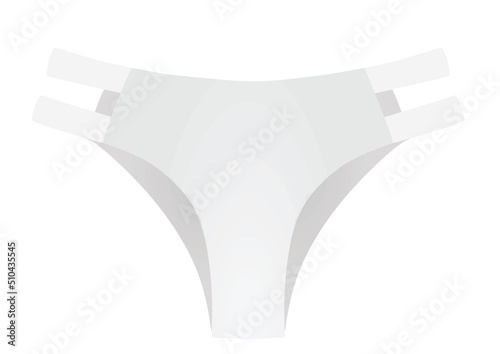 White bottom bikini. vector illustration