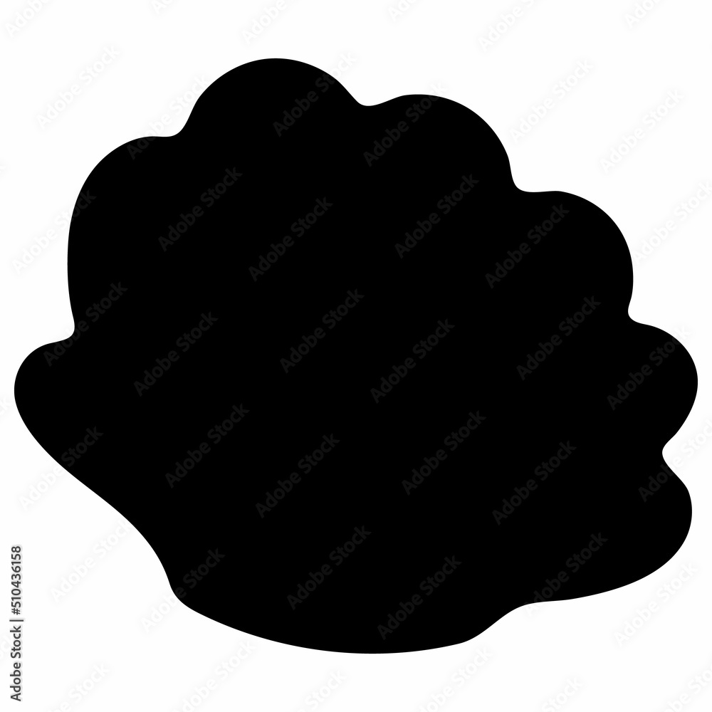 Seashell Silhouette Illustration Isolated on White Background. Vector Black Sea Shell Illustration. Seashell Silhouette Illustration Isolated on White Background. Vector Black Sea Shell Illustration.