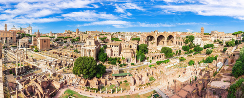 Panorama of the Roman's Forum remains, Rome, Italy